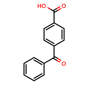 Chemical structure of 4-Benzoylbenzoic acid , CAS 611-95-0, AChemBlock U105065