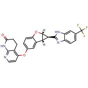 5-(((1R,1aS,6bR)-1-(6-(trifluoromethyl)-1H-benzo[d]imidazol-2-yl)-1a,6b-dihydro-1H-cyclopropa[b]benzofuran-5-yl)oxy)-3,4-dihydro-1,8-naphthyridin-2(1H)-one