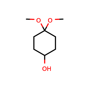Chemical structure of 4,4-Dimethoxycyclohexanol , CAS 112906-44-2, AChemBlock U105091