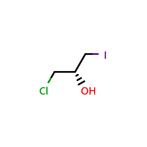 Chemical structure of (2R)-1-chloro-3-iodo-propan-2-ol , CAS 2484878-87-5, AChemBlock U105094