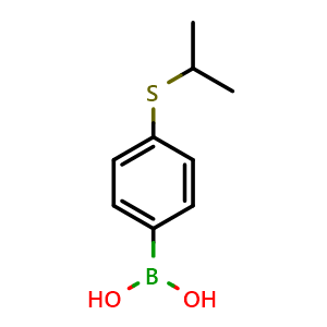 Chemical structure of 4-Isopropylthiophenylboronic acid , CAS 380427-38-3, AChemBlock U105155