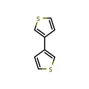 Chemical structure of 3-Thiophen-3-ylthiophene , CAS 3172-56-3, AChemBlock U105160