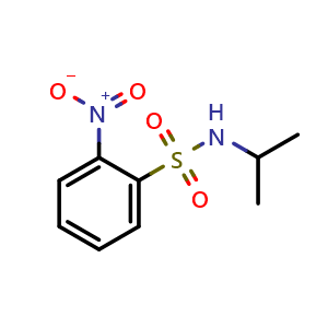 Chemical structure of N-(1-methylethyl)-2-nitrobenzenesulfonamide , CAS 23530-42-9, AChemBlock U105166