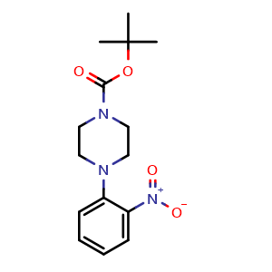 Chemical structure of 1-Boc-4-(2-nitrophenyl)piperazine , CAS 170017-73-9, AChemBlock U105174