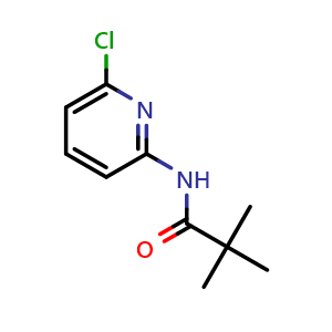 Chemical structure of N-(6-Chloropyridin-2-yl)pivalamide , CAS 86847-84-9, AChemBlock U105198