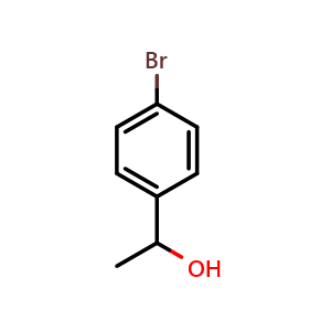 Chemical structure of 1-(4-Bromophenyl)ethanol , CAS 5391-88-8, AChemBlock U105207