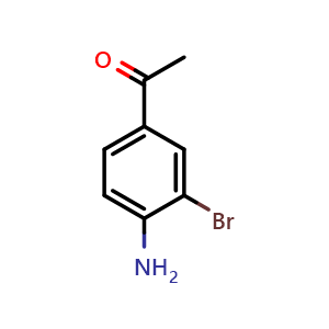 Chemical structure of 1-(4-Amino-3-bromophenyl)ethanone , CAS 56759-32-1, AChemBlock U105208