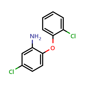 Chemical structure of 2-Amino-2',4-dichlorodiphenyl ether , CAS 56966-48-4, AChemBlock U105209
