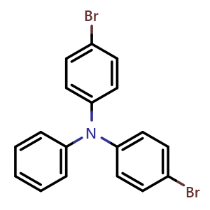 Chemical structure of 4,4'-Dibromotriphenylamine , CAS 81090-53-1, AChemBlock U105211