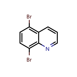 Chemical structure of 5,8-Dibromoquinoline , CAS 81278-86-6, AChemBlock U105212