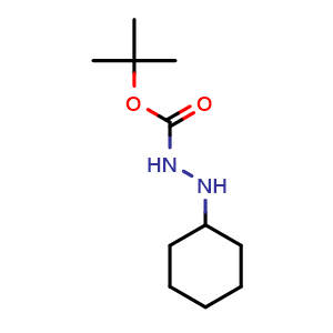 Chemical structure of Tert-butyl 2-cyclohexylhydrazinecarboxylate , CAS 60295-21-8, AChemBlock U105221