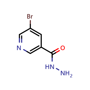 Chemical structure of 5-Bromonicotinohydrazide , CAS 112193-41-6, AChemBlock U105227