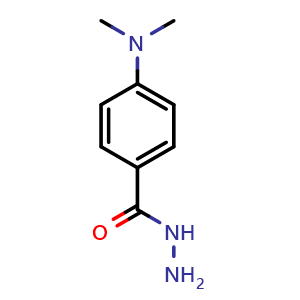 Chemical structure of 4-(Dimethylamino)benzohydrazide , CAS 19353-92-5, AChemBlock U105228