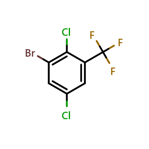 Chemical structure of 3-Bromo-2,5-dichlorobenzotrifluoride , CAS 2168432-60-6, AChemBlock U105250