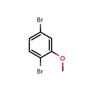 Chemical structure of 2,5-Dibromoanisole , CAS 95970-08-4, AChemBlock U105253