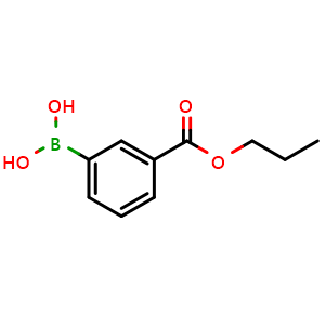 Chemical structure of 3-(Propoxycarbonyl)phenylboronic acid , CAS 850568-78-4, AChemBlock U105275