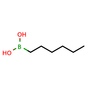 Chemical structure of N-hexylboronic acid , CAS 16343-08-1, AChemBlock U105276