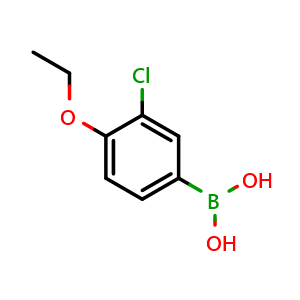 Chemical structure of 3-Chloro-4-ethoxyphenylboronic acid , CAS 279261-81-3, AChemBlock U105277