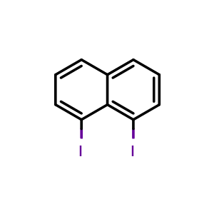 Chemical structure of 1,8-Diiodonaphthalene , CAS 1730-04-7, AChemBlock U105292