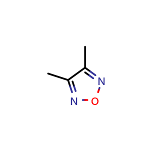 Chemical structure of 3,4-Dimethyl-1,2,5-oxadiazole , CAS 4975-21-7, AChemBlock U105295