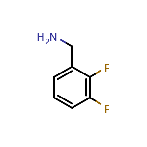 Chemical structure of 2,3-Difluorobenzylamine , CAS 72235-51-9, AChemBlock U105304