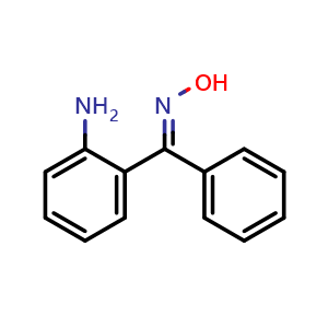 Chemical structure of (E)-(2-aminophenyl)(phenyl)methanoneoxime , CAS 15185-37-2, AChemBlock U105317
