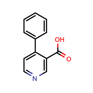 Chemical structure of 4-Phenylnicotinic acid , CAS 103863-14-5, AChemBlock U105323