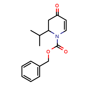 Chemical structure of Benzyl 2-isopropyl-4-oxo-3,4-dihydropyridine-1(2H)-carboxylate , CAS 248919-73-5, AChemBlock U105333