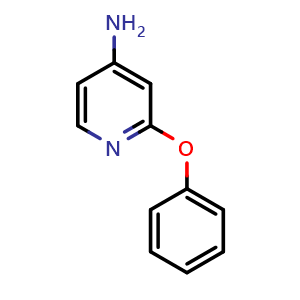 Chemical structure of 2-Phenoxypyridin-4-amine , CAS 21203-83-8, AChemBlock U105334