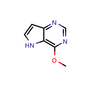 Chemical structure of 4-Methoxy-5H-pyrrolo[3,2-d]pyrimidine , CAS 144216-57-9, AChemBlock U105348