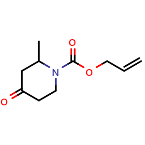 Chemical structure of Allyl 2-methyl-4-oxopiperidine-1-carboxylate , CAS 849928-31-0, AChemBlock U105353