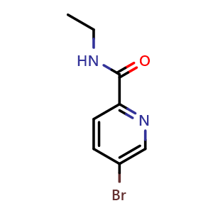 Chemical structure of 5-Bromo-N-ethylpicolinamide , CAS 845305-88-6, AChemBlock U105374