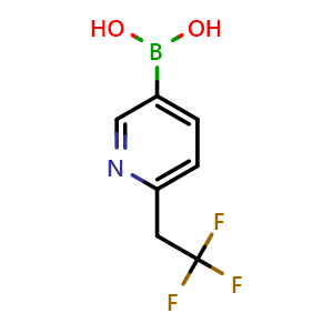 Chemical structure of 6-(2,2,2-Trifluoroethyl)pyridin-3-ylboronic acid , CAS 1356109-90-4, AChemBlock U105389