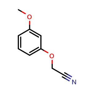 Chemical structure of 2-(3-Methoxyphenoxy)acetonitrile , CAS 50635-23-9, AChemBlock U105406