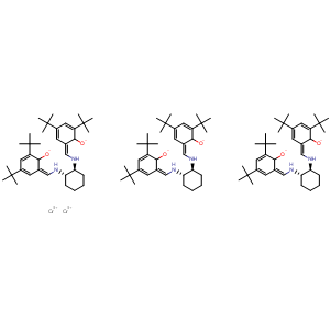 Chemical structure of chromic;2,4-ditert-butyl-6-[[[(1S,2S)-2-[(3,5-ditert-butyl-6-oxido-cyclohexa-2,4-dien-1-ylidene)methylamino]cyclohexyl]amino]methylene]cyclohexa-2,4-dien-1-olate , CAS 219143-92-7, AChemBlock U105420