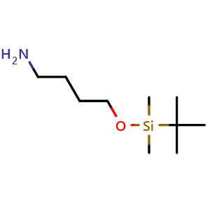 Chemical structure of 4-((Tert-butyldimethylsilyl)oxy)butan-1-amine , CAS 245660-15-5, AChemBlock U105464