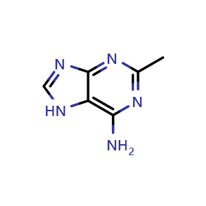 Chemical structure of 2-Methyl-6-aminopurine , CAS 1445-08-5, AChemBlock U105488