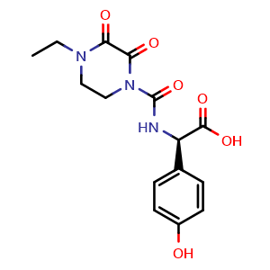 (2R)-2-[(4-ethyl-2,3-dioxopiperazinyl)carbonylamino]-2-(4-hydroxyphenyl)acetic acid