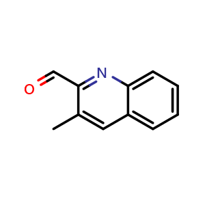 Chemical structure of 3-Methyl-2-quinolinecarboxaldehyde , CAS 408523-30-8, AChemBlock U105502