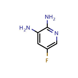 Chemical structure of 5-Fluoro-2,3-pyridinediamine , CAS 212268-13-8, AChemBlock U105506