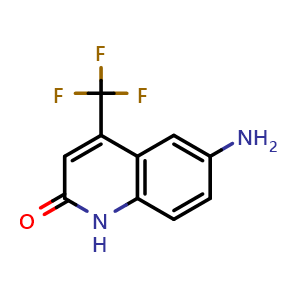 Chemical structure of 6-Amino-4-(trifluoromethyl)quinolin-2(1H)-one , CAS 328955-57-3, AChemBlock U105507