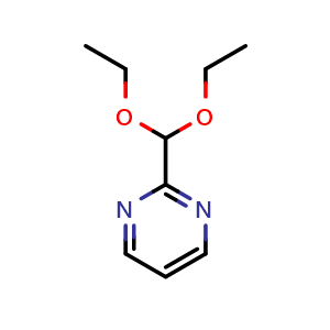 Chemical structure of 2-(Diethoxymethyl)pyrimidine , CAS 1000895-46-4, AChemBlock U105519