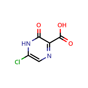 Chemical structure of 5-Chloro-3,4-dihydro-3-oxo-2-pyrazinecarboxylic acid , CAS 150718-29-9, AChemBlock U105521