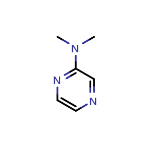 Chemical structure of N,N-dimethyl-2-pyrazinamine , CAS 5214-29-9, AChemBlock U105525