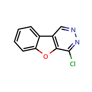 Chemical structure of 4-Chloro-benzofuro[2,3-d]pyridazine , CAS 50266-89-2, AChemBlock U105539