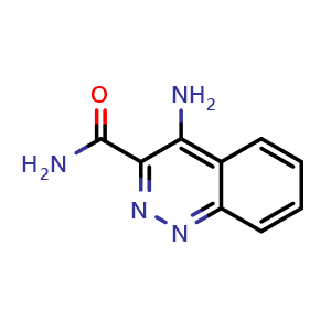 Chemical structure of 4-Amino-3-cinnolinecarboxamide , CAS 38024-35-0, AChemBlock U105541