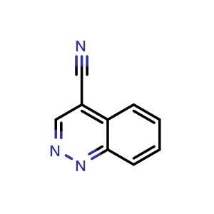 Chemical structure of 4-Cinnolinecarbonitrile , CAS 16470-90-9, AChemBlock U105543