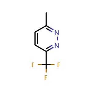 Chemical structure of 3-Methyl-6-(trifluoromethyl)-pyridazine , CAS 1173897-84-1, AChemBlock U105548