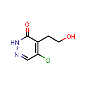Chemical structure of 5-Chloro-4-(2-hydroxyethyl)-3(2H)-pyridazinone , CAS 1354455-01-8, AChemBlock U105550