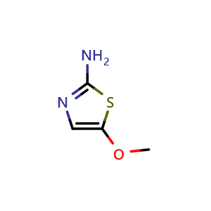 Chemical structure of 5-Methoxy-2-thiazolamine , CAS 59019-85-1, AChemBlock U105553